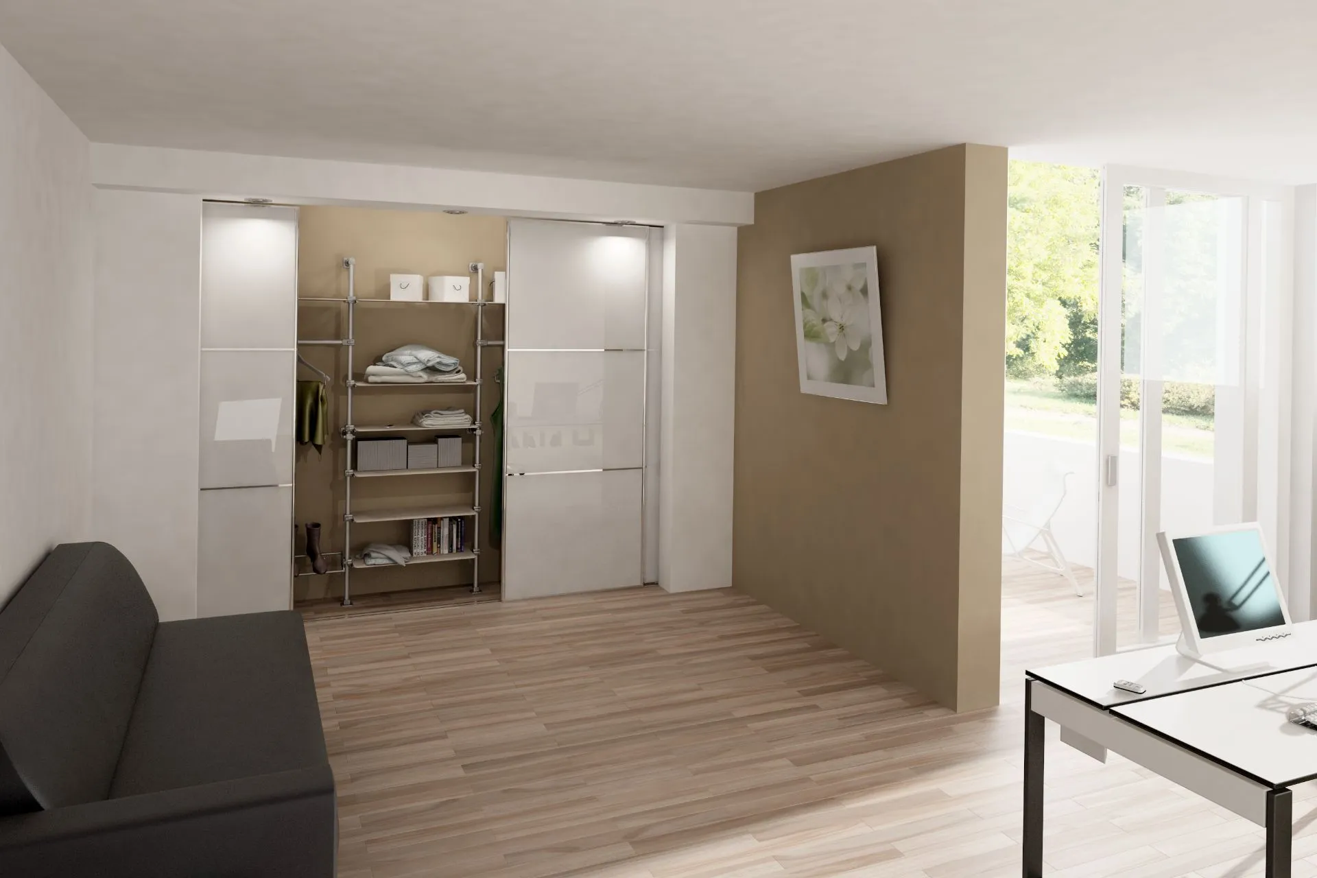 Wardrobe with sliding doors